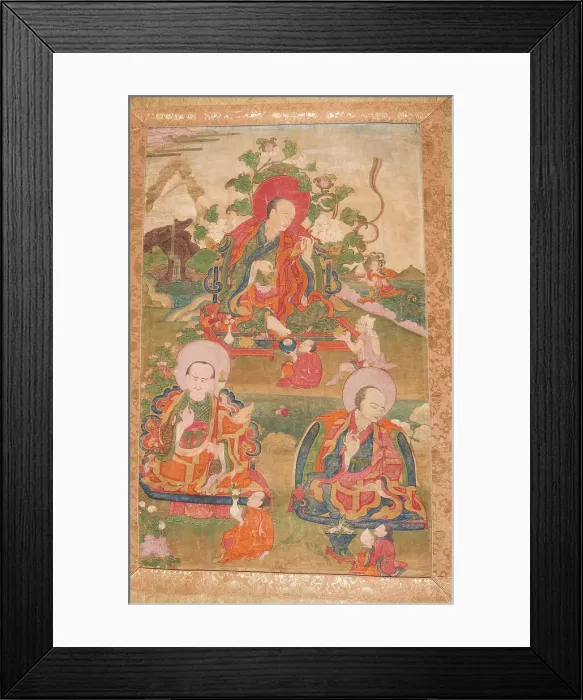 Framed Print : Arhat Thangka, 18th century. Creator: Tibetan Culture Framed Print : Arhat Thangka, 18th century. Creator: Tibetan Culture