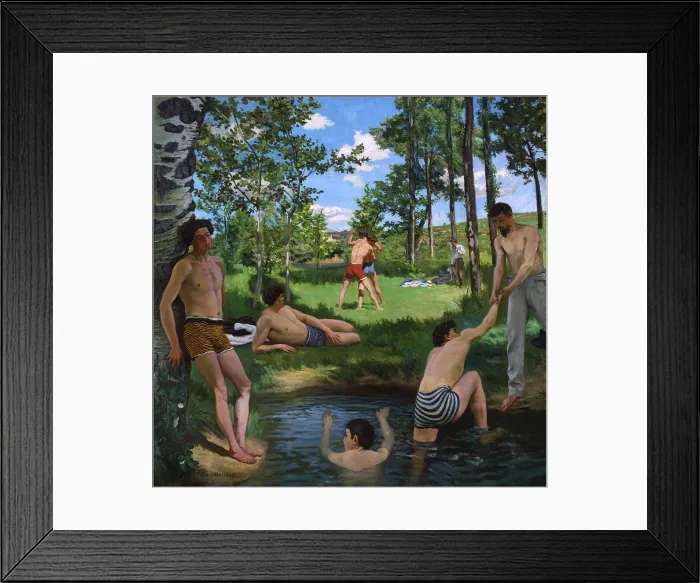 Framed Print : Scène d'été (summer scene), 1869. Creator: Bazille, Frédéric (1841-1870) Framed Print : Scène d'été (summer scene), 1869. Creator: Bazille, Frédéric (1841-1870)