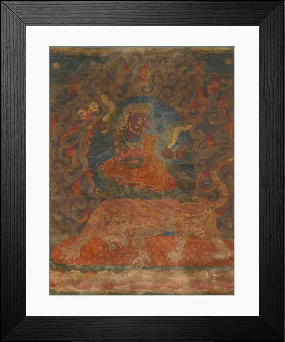 Framed Print : Thangka of Dorje Drolo, 17th century. Creator: Tibetan Culture Framed Print : Thangka of Dorje Drolo, 17th century. Creator: Tibetan Culture