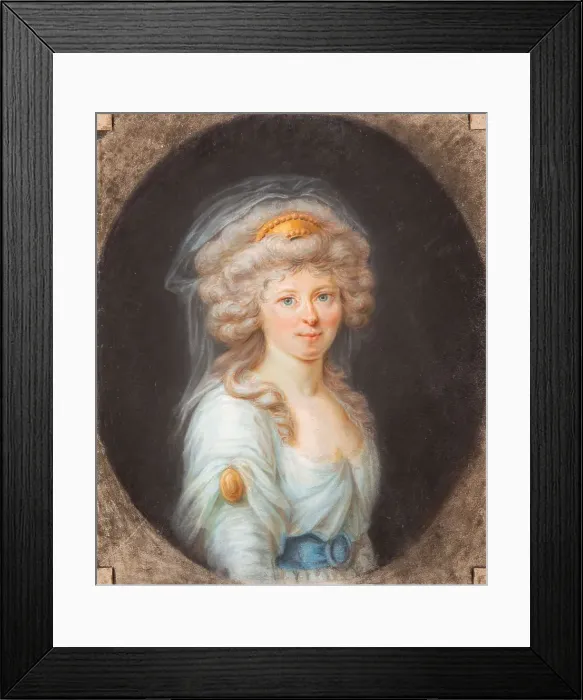 Framed Print : Portrait of Johanna von der Osten-Sacken, 18th century. Creator: Unknown artist Framed Print : Portrait of Johanna von der Osten-Sacken, 18th century. Creator: Unknown artist