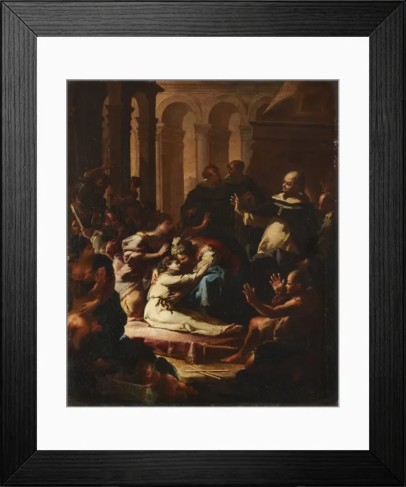 Framed Print : The Miracle of Saint Hyacinth. Creator: Del Pace, Ranieri (1681-1738) Framed Print : The Miracle of Saint Hyacinth. Creator: Del Pace, Ranieri (1681-1738)