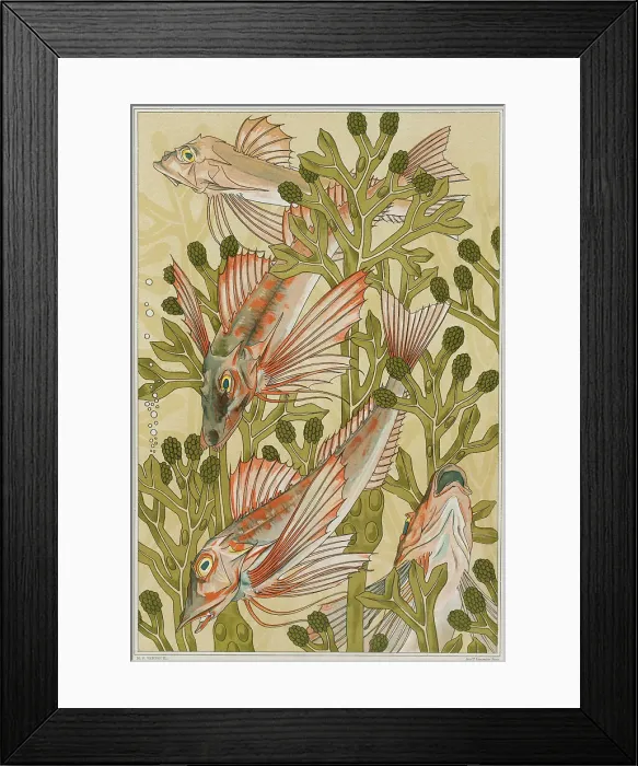 Framed Print : The red mullets, 1897. Creator: Verneuil, Maurice Pillard (1869-1942) Framed Print : The red mullets, 1897. Creator: Verneuil, Maurice Pillard (1869-1942)