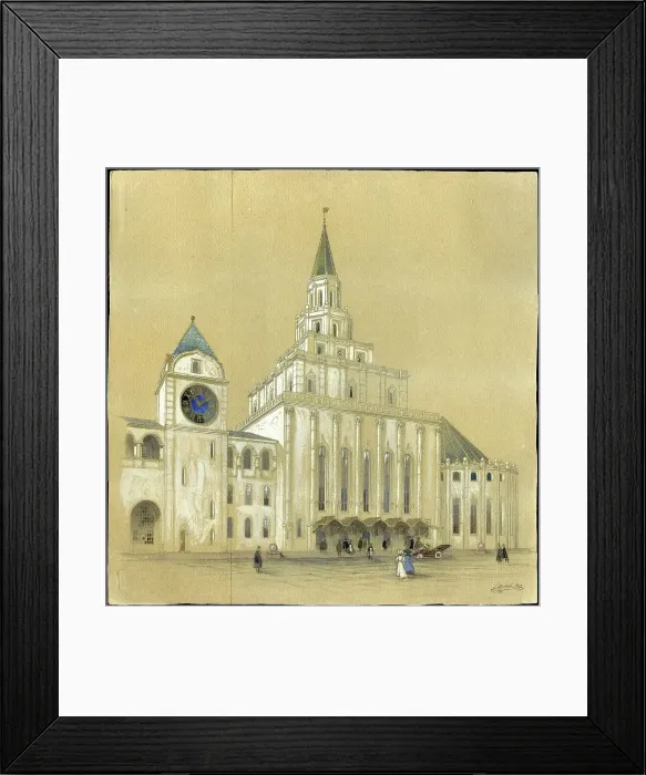 Framed Print : Project for the Kazan Railway Station in Moscow, 1912. Creator: Schtschussew, Alexei Wiktorowitsch (1894-1949) Framed Print : Project for the Kazan Railway Station in Moscow, 1912. Creator: Schtschussew, Alexei Wiktorowitsch (1894-1949)