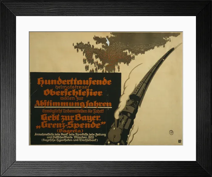Framed Print : Hundreds of thousands of Upper Silesians loyal to their homeland want to go to the vote, 1921. Creator: Oppenheim, Louis (1879-1936) Framed Print : Hundreds of thousands of Upper Silesians loyal to their homeland want to go to the vote, 1921. Creator: Oppenheim, Louis (1879-1936)