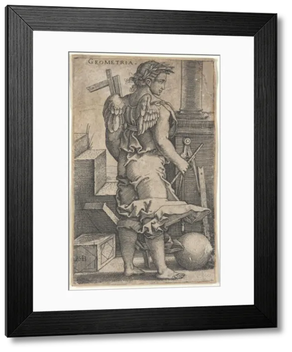 Framed Print : Geometry, from the episode The Seven Liberal Arts, 1530-1540. Creator: Beham, Hans Sebald (1500-1550). Geometry, from the episode The Seven Liberal Arts, 1530-1540. Creator: Beham, Hans Sebald (1500-1550) Framed Print : Geometry, from the episode The Seven Liberal Arts, 1530-1540. Creator: Beham, Hans Sebald (1500-1550). Geometry, from the episode The Seven Liberal Arts, 1530-1540. Creator: Beham, Hans Sebald (1500-1550)