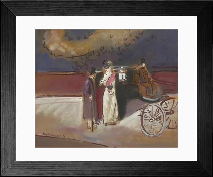 Framed Print : Le fiacre, 1898. Creator: Bernard, Émile (1868-1941) Framed Print : Le fiacre, 1898. Creator: Bernard, Émile (1868-1941)