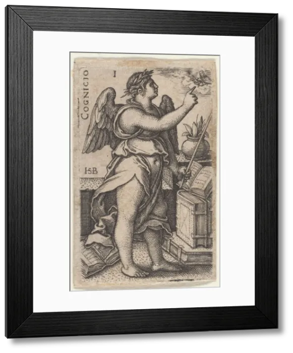 Framed Print : The knowledge. From the episode The Knowledge of God and the Seven Cardinal Virtues, c.1539. Creator: Beham, Hans Sebald (1500-1550). The knowledge. From the episode The Knowledge of God and the Seven Cardinal Virtues, c.1539 Framed Print : The knowledge. From the episode The Knowledge of God and the Seven Cardinal Virtues, c.1539. Creator: Beham, Hans Sebald (1500-1550). The knowledge. From the episode The Knowledge of God and the Seven Cardinal Virtues, c.1539