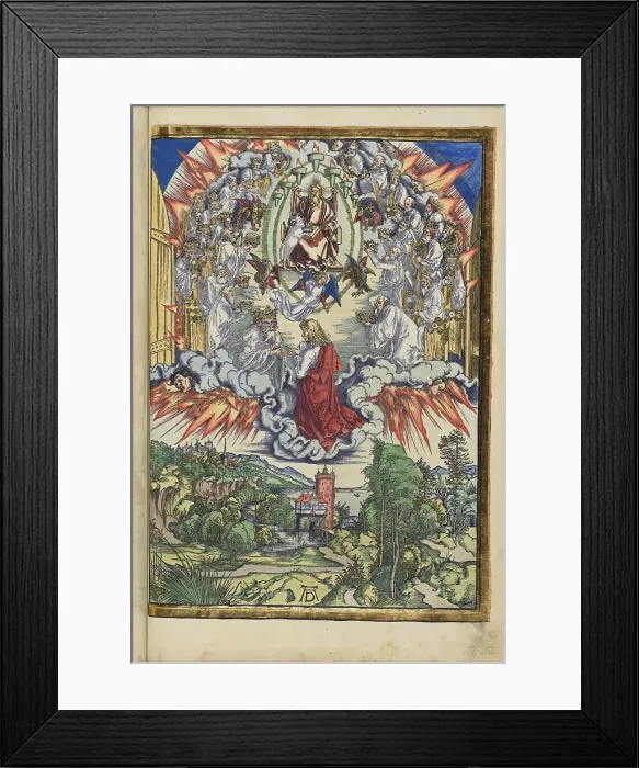 Framed Print : The 24 elders before the throne. From the Apocalypse (Revelation of John), 1511. Creator: Dürer, Albrecht (1471-1528) Framed Print : The 24 elders before the throne. From the Apocalypse (Revelation of John), 1511. Creator: Dürer, Albrecht (1471-1528)
