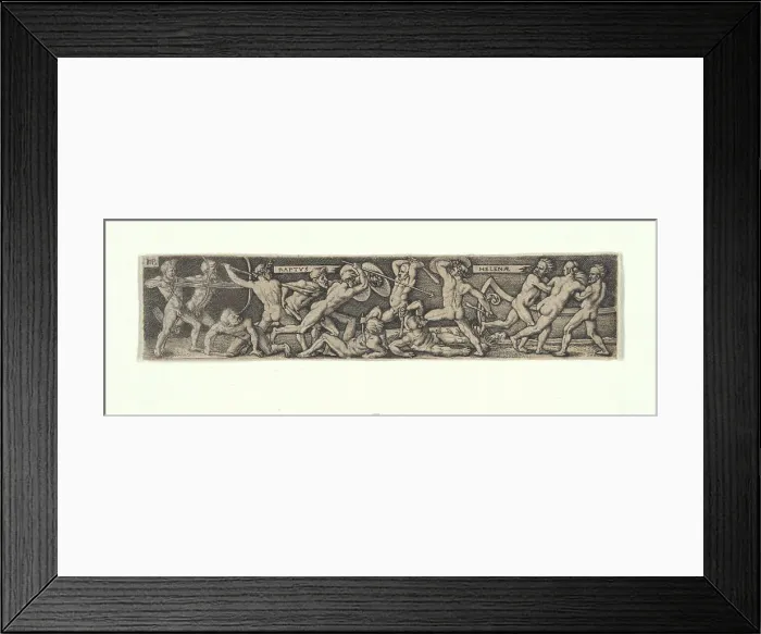 Framed Print : The Rape of Helena, c.1530. Creator: Beham, Hans Sebald (1500-1550) Framed Print : The Rape of Helena, c.1530. Creator: Beham, Hans Sebald (1500-1550)