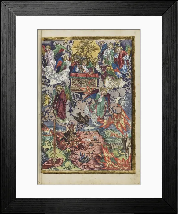 Framed Print : The seventh seal and the first four trumpets. From the Apocalypse (Revelation of John), 1511. Creator: Dürer, Albrecht (1471-1528) Framed Print : The seventh seal and the first four trumpets. From the Apocalypse (Revelation of John), 1511. Creator: Dürer, Albrecht (1471-1528)