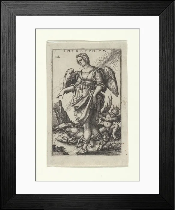 Framed Print : Infortunium (The Misfortune), 1541. Creator: Beham, Hans Sebald (1500-1550) Framed Print : Infortunium (The Misfortune), 1541. Creator: Beham, Hans Sebald (1500-1550)