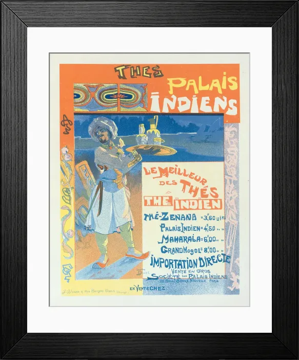 Framed Print : Thes du Palais India, 1899. Creator: Feure, Georges de (1868-1928) Framed Print : Thes du Palais India, 1899. Creator: Feure, Georges de (1868-1928)
