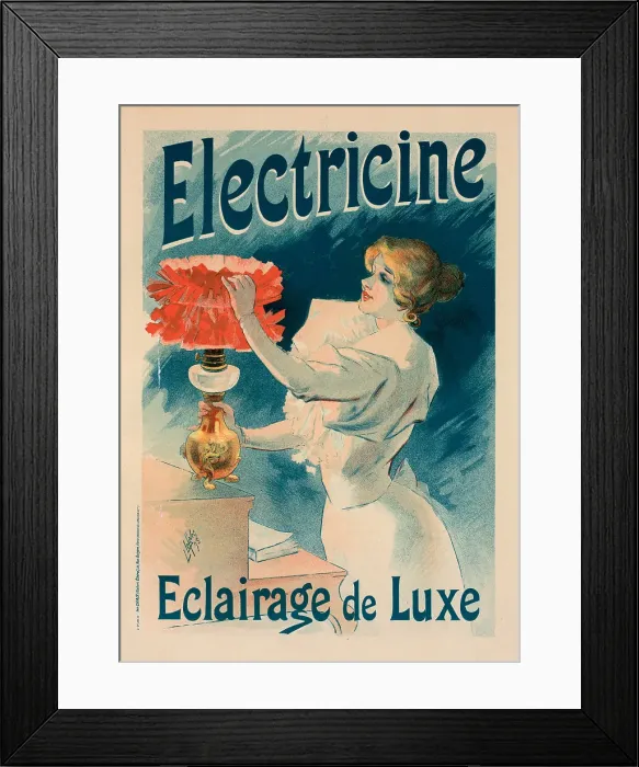 Framed Print : Electricine. Eclairage de luxe, 1897. Creator: Lefèvre, Lucien (1850-ca1902) Framed Print : Electricine. Eclairage de luxe, 1897. Creator: Lefèvre, Lucien (1850-ca1902)