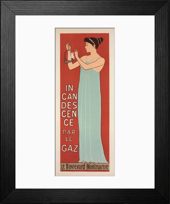 Framed Print : Société Française d'Incandescence par le Gaz (Système Auer), 1896. Creator: Réalier-Dumas, Maurice (1860-1928) Framed Print : Société Française d'Incandescence par le Gaz (Système Auer), 1896. Creator: Réalier-Dumas, Maurice (1860-1928)