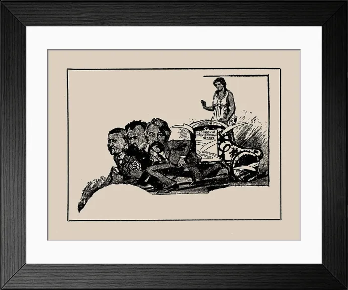 Framed Print : Moscow Art Theater Troika, 1902. Creator: Unknown artist Framed Print : Moscow Art Theater Troika, 1902. Creator: Unknown artist