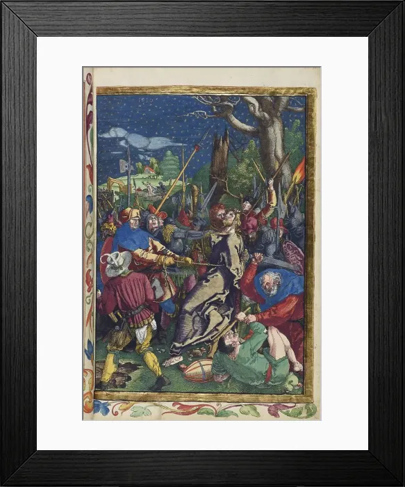 Framed Print : The capture of Christ. From the Great Passion (Passio domini nostri Jesu), 1511. Creator: Dürer, Albrecht (1471-1528) Framed Print : The capture of Christ. From the Great Passion (Passio domini nostri Jesu), 1511. Creator: Dürer, Albrecht (1471-1528)