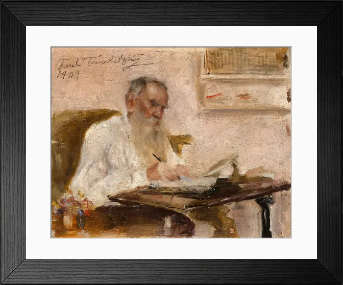 Framed Print : Portrait of writer Count Lev Nikolayevich Tolstoy (1828-1910), 1909. Creator: Trubetzkoy (Troubetzkoy), Prince Pavel Petrovich (1866-1938) Framed Print : Portrait of writer Count Lev Nikolayevich Tolstoy (1828-1910), 1909. Creator: Trubetzkoy (Troubetzkoy), Prince Pavel Petrovich (1866-1938)