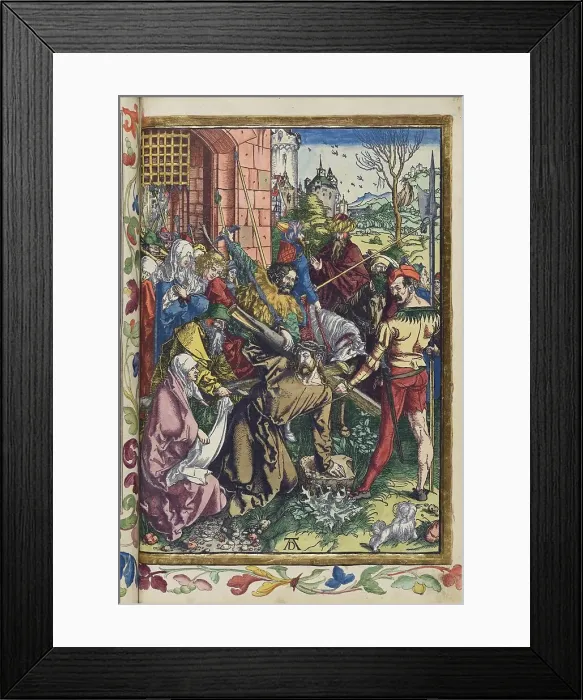 Framed Print : Christ is led to crucifixion. From the Great Passion (Passio domini nostri Jesu), 1511. Creator: Dürer, Albrecht (1471-1528) Framed Print : Christ is led to crucifixion. From the Great Passion (Passio domini nostri Jesu), 1511. Creator: Dürer, Albrecht (1471-1528)