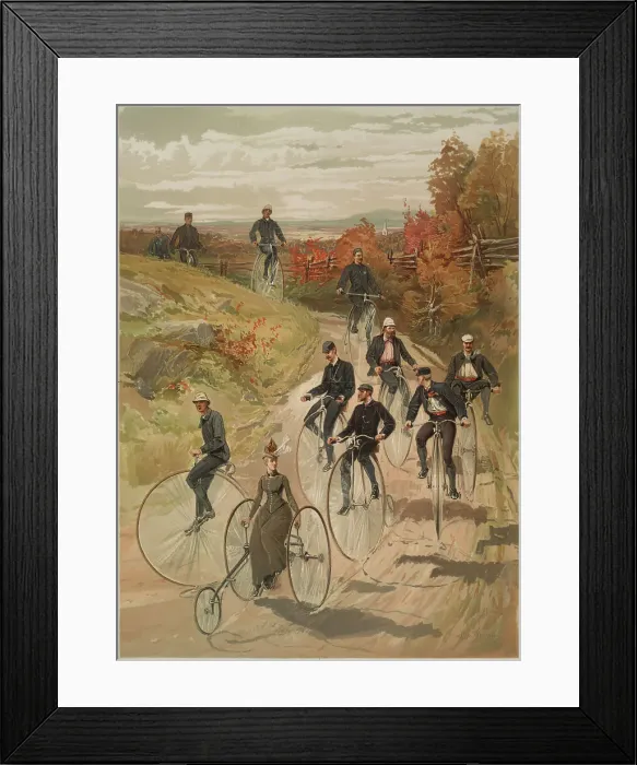 Framed Print : Ride a bike, c.1880. Creator: Sandham, Henry (1842-1910) Framed Print : Ride a bike, c.1880. Creator: Sandham, Henry (1842-1910)