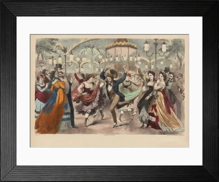 Framed Print : Le bal Mabile, c.1855. Creator: Provost, A. (active 1834-1855) Framed Print : Le bal Mabile, c.1855. Creator: Provost, A. (active 1834-1855)