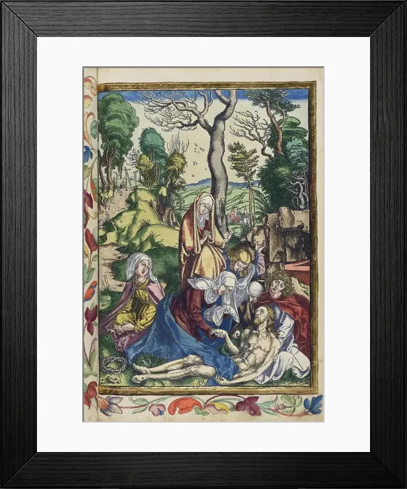 Framed Print : Lamentation. From the Great Passion (Passio domini nostri Jesu), 1511. Creator: Dürer, Albrecht (1471-1528) Framed Print : Lamentation. From the Great Passion (Passio domini nostri Jesu), 1511. Creator: Dürer, Albrecht (1471-1528)