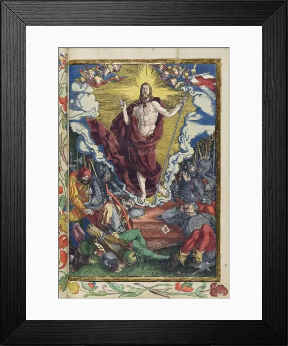 Framed Print : Christ rises from the dead. From the Great Passion (Passio domini nostri Jesu), 1511. Creator: Dürer, Albrecht (1471-1528) Framed Print : Christ rises from the dead. From the Great Passion (Passio domini nostri Jesu), 1511. Creator: Dürer, Albrecht (1471-1528)
