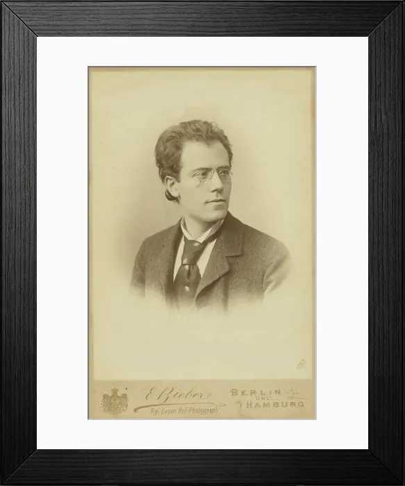 Framed Print : Portrait of composer Gustav Mahler (1860-1911), 1896. Creator: Fotoatelier Emil Bieber, Hamburg Framed Print : Portrait of composer Gustav Mahler (1860-1911), 1896. Creator: Fotoatelier Emil Bieber, Hamburg
