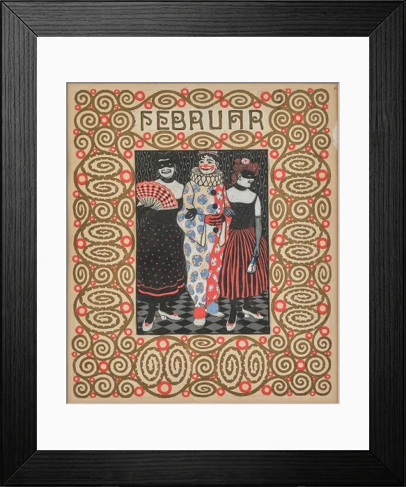 Framed Print : Carnival scene. Monthly newsletter: February. Creator: Krenek, Carl (1880-1949) Framed Print : Carnival scene. Monthly newsletter: February. Creator: Krenek, Carl (1880-1949)