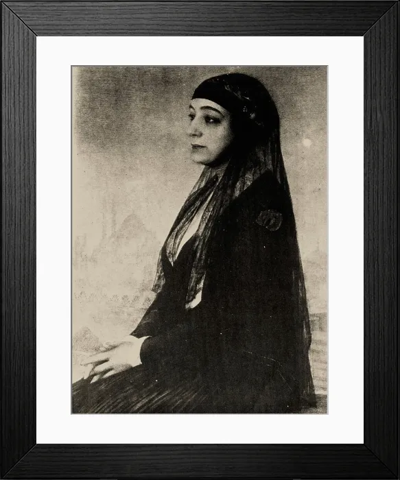 Framed Print : Portrait of Huda Sharawi (1879-1947). Creator: Unknown photographer Framed Print : Portrait of Huda Sharawi (1879-1947). Creator: Unknown photographer