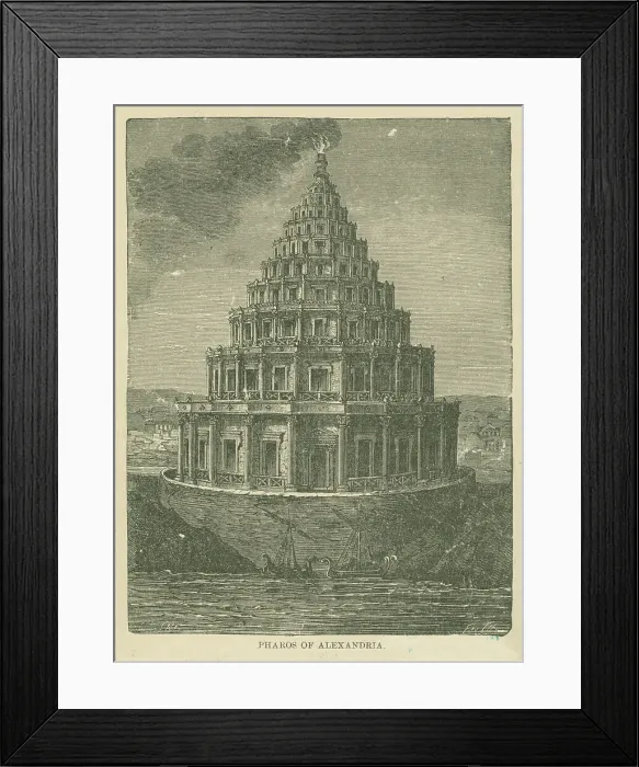 Framed Print : Pharos of Alexandria, 1899. Creator: Unknown artist Framed Print : Pharos of Alexandria, 1899. Creator: Unknown artist
