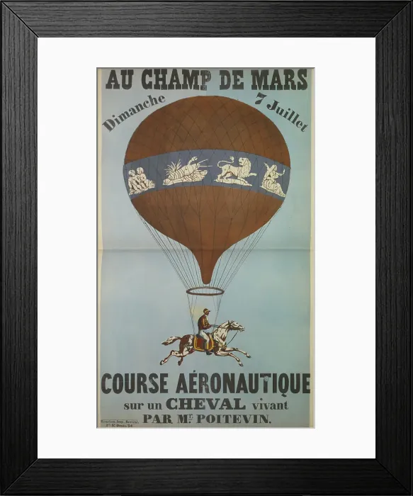 Framed Print : Ascension équestre de Jean-Eugène Poitevin to Champ de Mars, the 7th of July 1850, 1850. Creator: Unknown artist