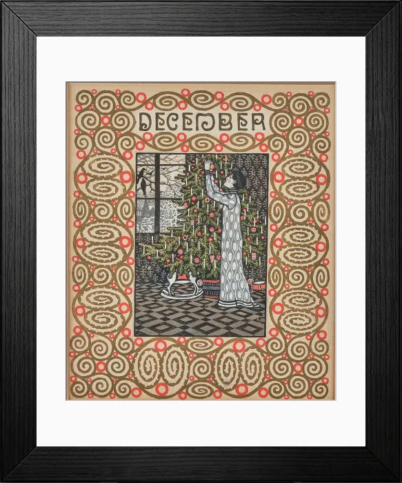 Framed Print : The Christmas tree. Monthly newsletter: December. Creator: Krenek, Carl (1880-1949) Framed Print : The Christmas tree. Monthly newsletter: December. Creator: Krenek, Carl (1880-1949)