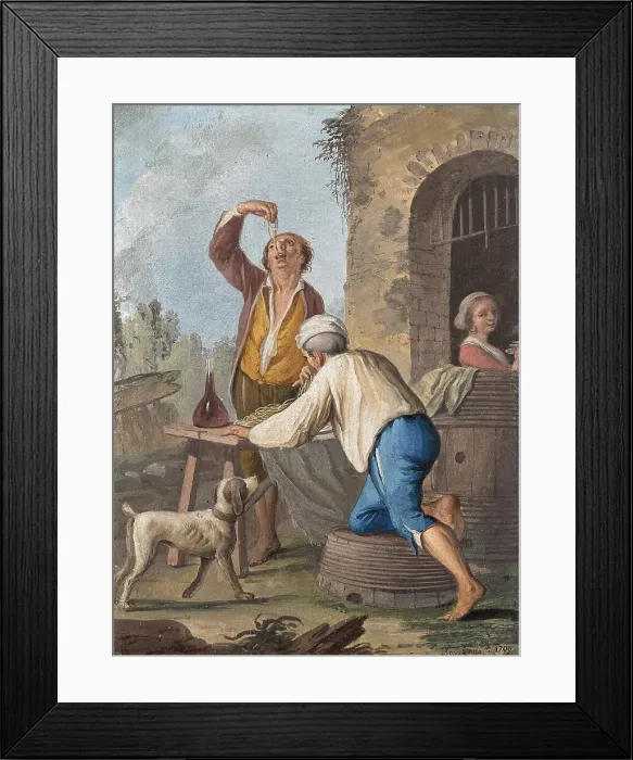 Framed Print : Maccaronaro (macaroni seller), 1799. Creator: Della Gatta, Saverio (Xavier) (1758-1828) Framed Print : Maccaronaro (macaroni seller), 1799. Creator: Della Gatta, Saverio (Xavier) (1758-1828)