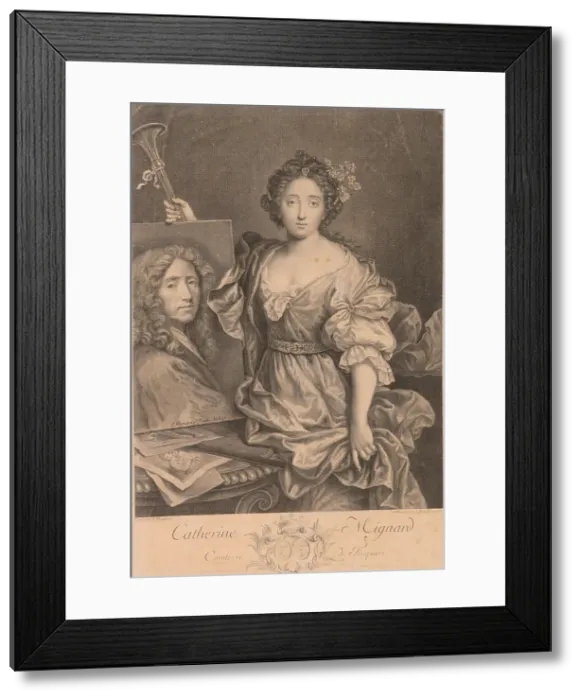 Framed Print : Portrait of Catherine Mignard, Comtesse de Feuquières (1657-1742), 1735. Creator: Daullé, Jean (1703-1763) Framed Print : Portrait of Catherine Mignard, Comtesse de Feuquières (1657-1742), 1735. Creator: Daullé, Jean (1703-1763)