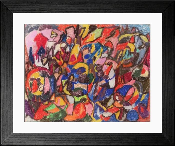 Framed Print : Figures in landscape, 1920. Creator: Hölzel, Adolf (1853-1934) Framed Print : Figures in landscape, 1920. Creator: Hölzel, Adolf (1853-1934)