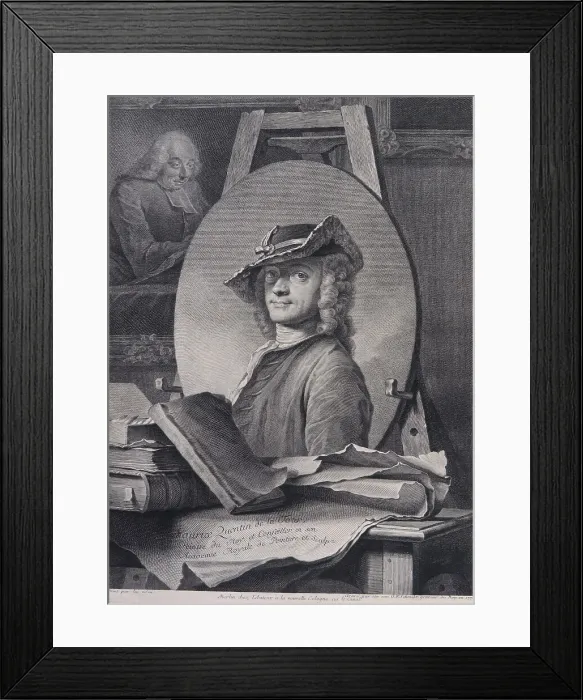 Framed Print : Self-portrait, 1742. Creator: La Tour, Maurice Quentin de (1704-1788) Framed Print : Self-portrait, 1742. Creator: La Tour, Maurice Quentin de (1704-1788)