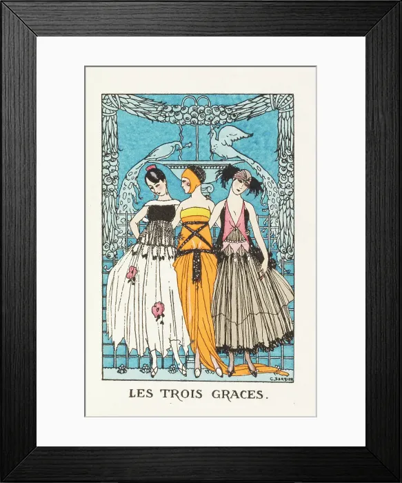 Framed Print : La guirlande des mois, 1917-1920. Creator: Barbier, George (1882-1932) Framed Print : La guirlande des mois, 1917-1920. Creator: Barbier, George (1882-1932)