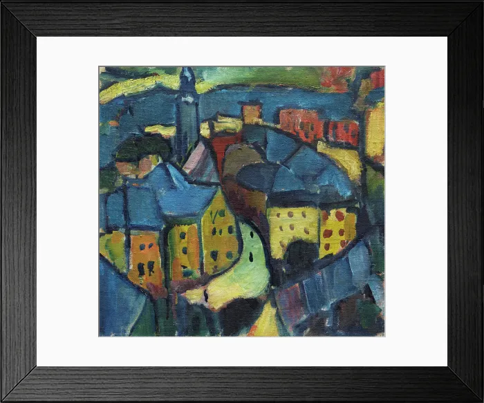Framed Print : Montjoie (Monschau II), 1912. Creator: Stenner, Hermann (1891-1914) Framed Print : Montjoie (Monschau II), 1912. Creator: Stenner, Hermann (1891-1914)