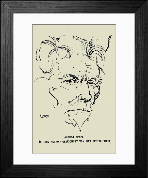 Framed Print : Portrait of August Bebel (1840-1913). Creator: Oppenheimer, Max (1885-1954) Framed Print : Portrait of August Bebel (1840-1913). Creator: Oppenheimer, Max (1885-1954)