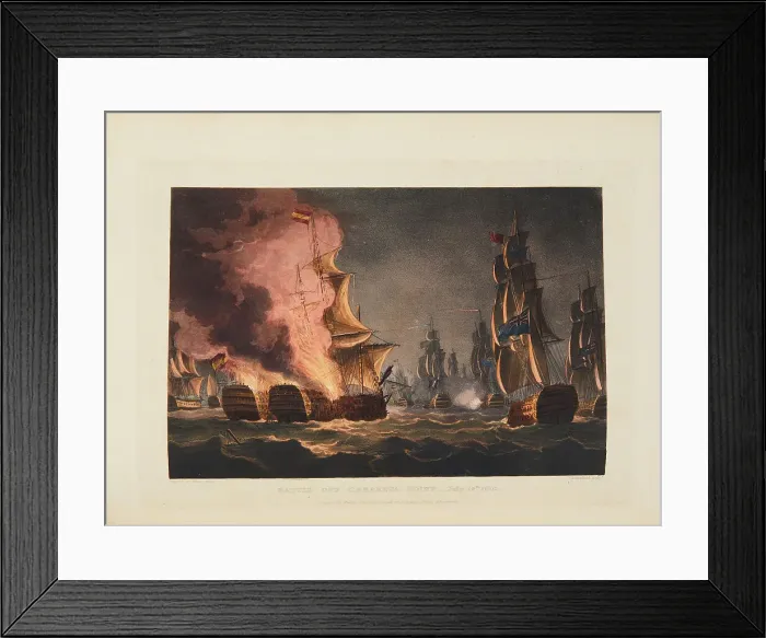 Framed Print : Second naval battle off Algeciras on July 12, 1801. Creator: Sutherland, Thomas (1785-1838) Framed Print : Second naval battle off Algeciras on July 12, 1801. Creator: Sutherland, Thomas (1785-1838)