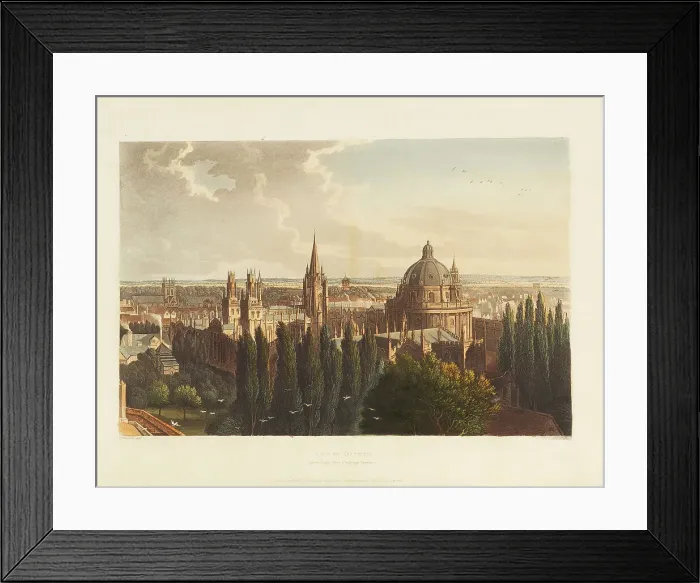Framed Print : View of Oxford, 1814. Creator: Westall, William (1781-1850) Framed Print : View of Oxford, 1814. Creator: Westall, William (1781-1850)