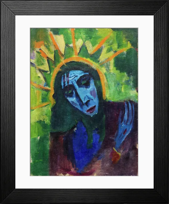 Framed Print : Christ head, 1913-1914. Creator: Stenner, Hermann (1891-1914)