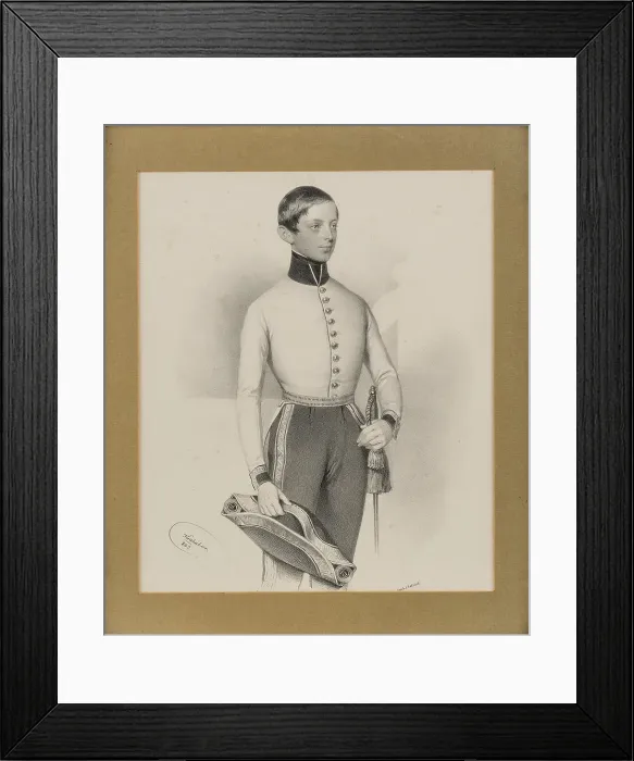 Framed Print : Portrait of Archduke Wilhelm of Habsburg-Lorraine (1827-1894), 1843. Creator: Kriehuber, Josef (1800-1876) Framed Print : Portrait of Archduke Wilhelm of Habsburg-Lorraine (1827-1894), 1843. Creator: Kriehuber, Josef (1800-1876)