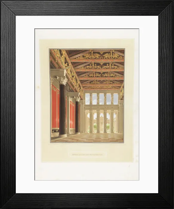 Framed Print : Design for a royal castle on the Acropolis in Athens. The Great Hall, 1840-1843. Creator: Schinkel, Karl Friedrich (1781-1841) Framed Print : Design for a royal castle on the Acropolis in Athens. The Great Hall, 1840-1843. Creator: Schinkel, Karl Friedrich (1781-1841)