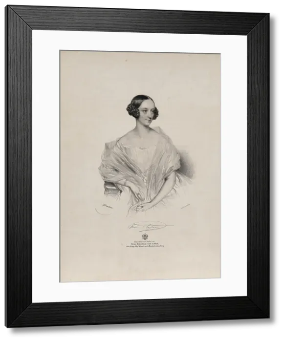 Framed Print : Portrait of ballet dancer Marie Taglioni (1804-1884), c.1839. Creator: Kriehuber, Josef (1800-1876) Framed Print : Portrait of ballet dancer Marie Taglioni (1804-1884), c.1839. Creator: Kriehuber, Josef (1800-1876)