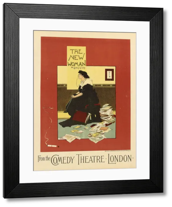 Framed Print : The new woman, 1895. Creator: Morrow, Albert (1863-1927) Framed Print : The new woman, 1895. Creator: Morrow, Albert (1863-1927)