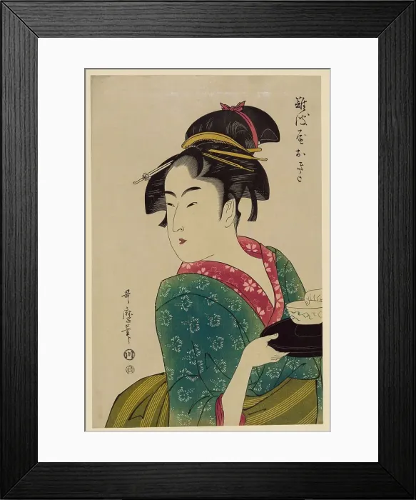 Framed Print : Naniwaya Okita, 1793. Creator: Utamaro, Kitagawa (1753-1806)