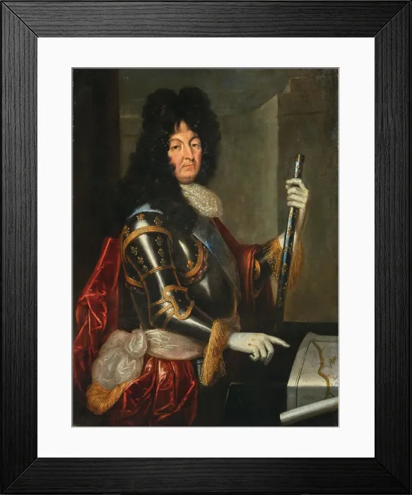 Framed Print : Portrait of King Louis XIV of France and Navarre (1638-1715), c.1700. Creator: Unknown artist Framed Print : Portrait of King Louis XIV of France and Navarre (1638-1715), c.1700. Creator: Unknown artist