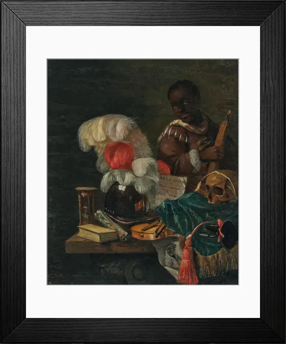 Framed Print : Vanitas still life. Creator: Streeck, Juriaen, van (1632-1687) Framed Print : Vanitas still life. Creator: Streeck, Juriaen, van (1632-1687)