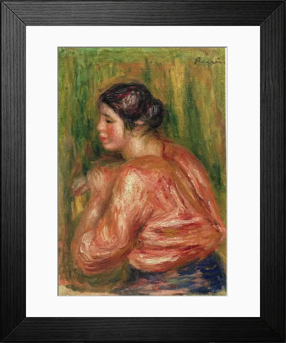 Framed Print : Young woman brune assise, 1916. Creator: Renoir, Pierre Auguste (1841-1919)